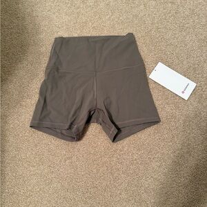 lululemon Align athletica Gray/Olive green/ official color Nomad Bike Shorts NWT